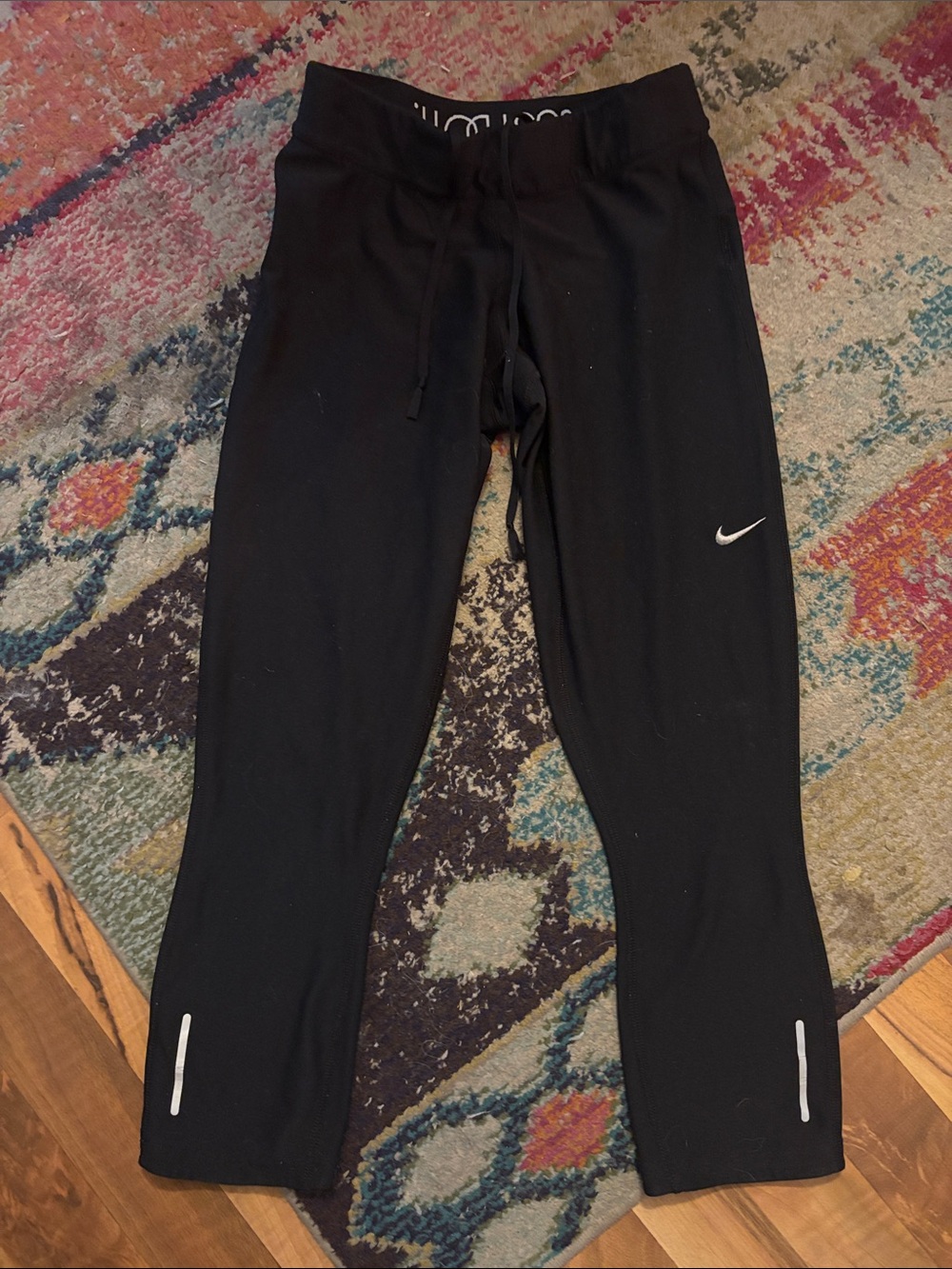 Nike Black Kids' Performance Leggings with Reflective Accents